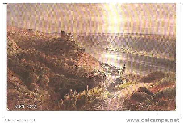 37410)cartolina Illustratoria  Burg Katz -  Panorama - St. Goar