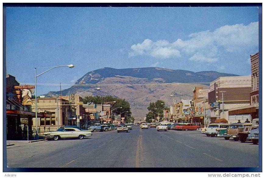 Sheridan Street CODY, Wyoming, Oldtimer, Strassenkreuzer, Karte Nicht Gelaufen Um 1950, Sehr Gute Erhaltung - Sheridan