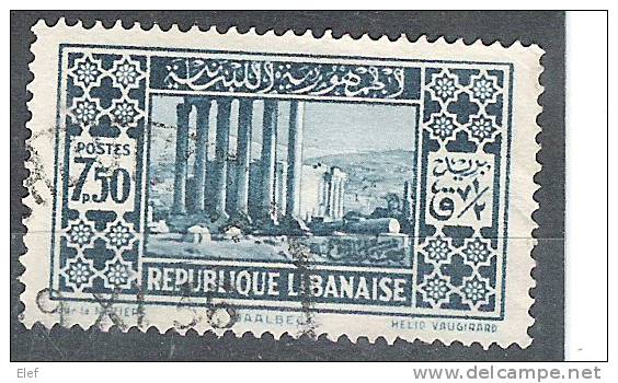 GRAND LIBAN, 1930, Yvert N° 143 Obl , 7,50 P  ," Baalbek" TB, Cote 1,10 Euro - Autres & Non Classés