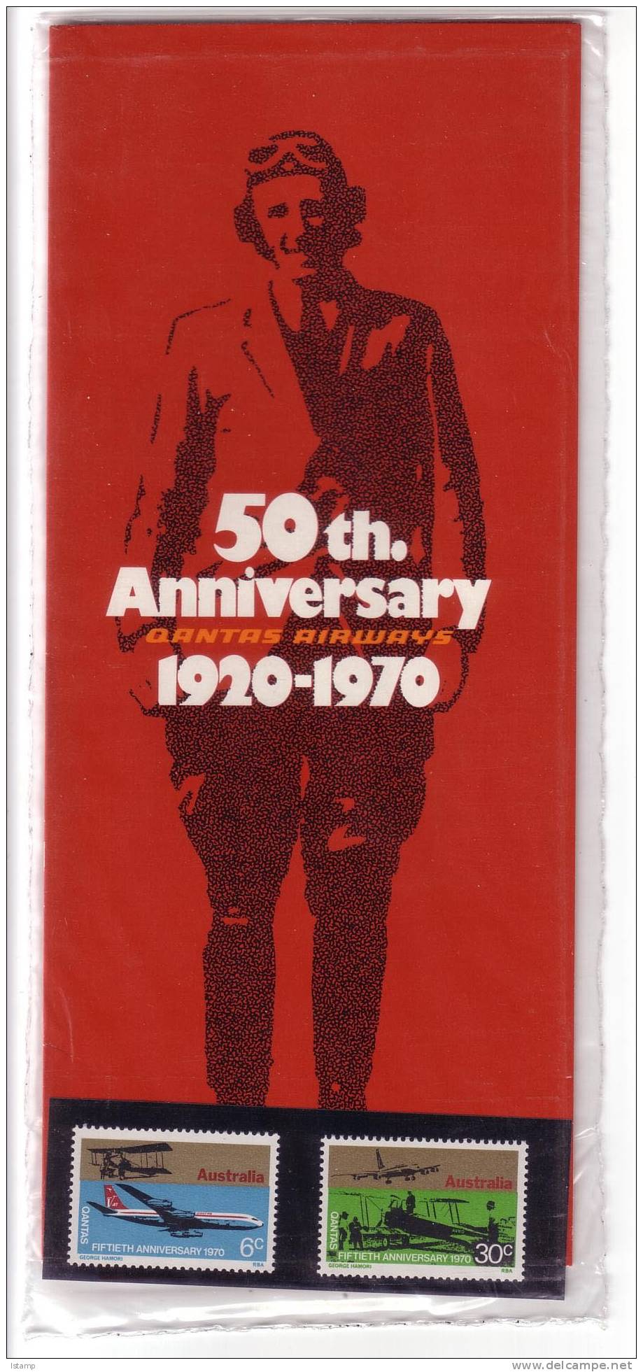 1970 - Australia 50th Anniversary Of QANTAS Presentation Pack Stamps MNH - Presentation Packs