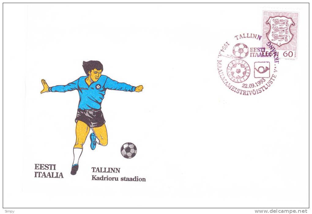 ESTONIA 1993  Football Soccer Match  Estonia : Italy 1993 Commemorative Envelope - Eurocopa (UEFA)