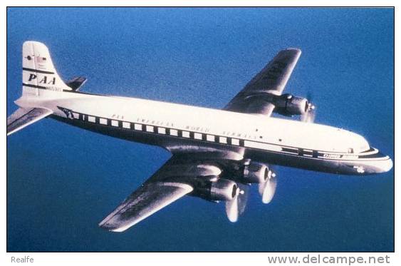 Plane Airplane Avion PAN AMERICAN AIRWAYS   DC-4 - 1946-....: Moderne