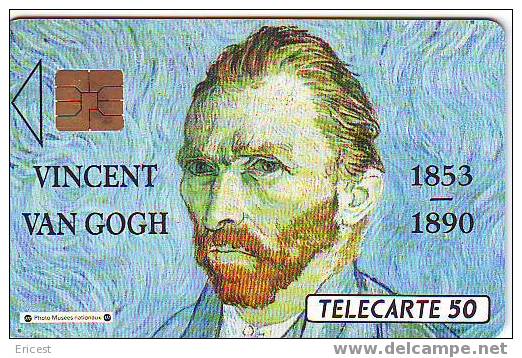 -*- VINCENT VAN GOGH 50U SO3 04.90 A + 5 N° LASERS SUR 4 N° PE N° A 06904 ETAT COURANT - 1990