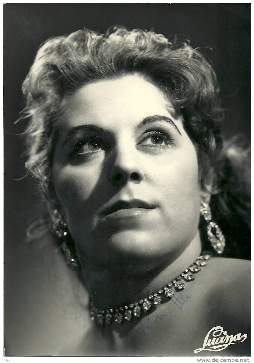 Photo Dédicacée Par LUISA MONTAGLIONI - VERONE - Chanteuse Lyrique 1959   (40) P - Dédicacées