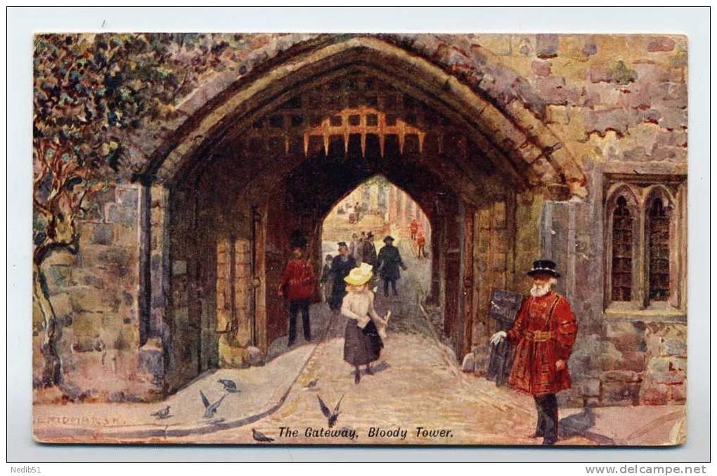 *** ENGLAND *** LONDON *** E. TIDMARSH *** GATEWAY BLOODY TOWER *** Cassel´s Art *** 1904 *** - Tower Of London