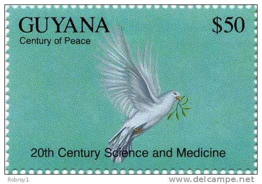 GUYANA, 20th Century Science & Medicine, Dove Of Peace, Bird - Andere & Zonder Classificatie