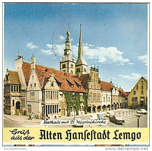 AK Gruß Aus Der Alten Hansestadt Lemgo Mehrbild 6 Bilder VW-Käfer 10.8.66 492 LEMGO 1 Briefe An Postfächer Nie Ohne Nr.! - Lemgo