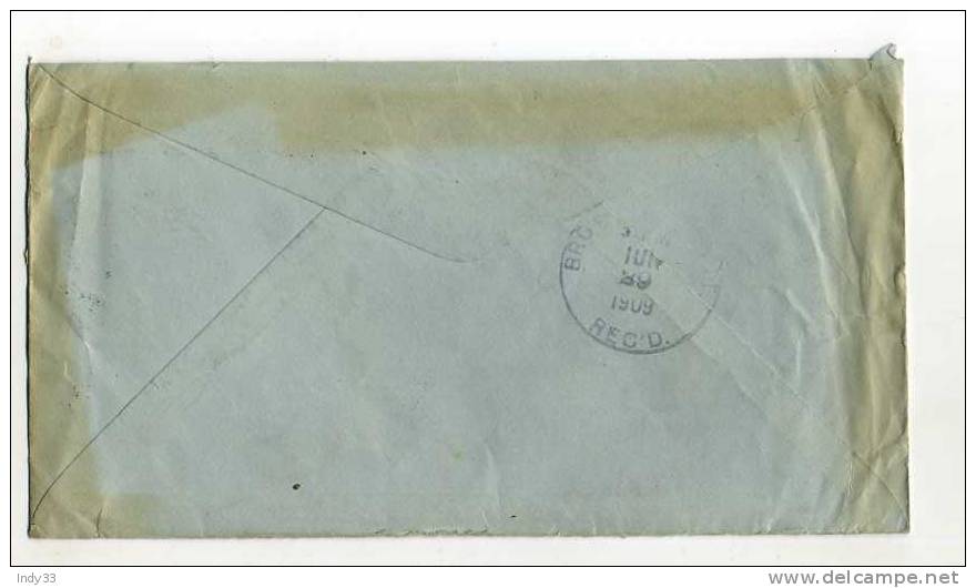 - ETATS UNIS 1901/20 .  ENTIER  SUR ENVELOPPE DE 1909 .   CIRCULATION INTERIEURE - 1901-20