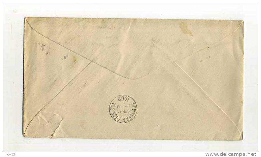 - ETATS UNIS . 1901/20 .  AFFRANCHISSEMENT COMPOSE AVEC ENTIER POSTAL SUR ENVELOPPE  DE 1902  POUR L´ALLEMAGNE - 1901-20