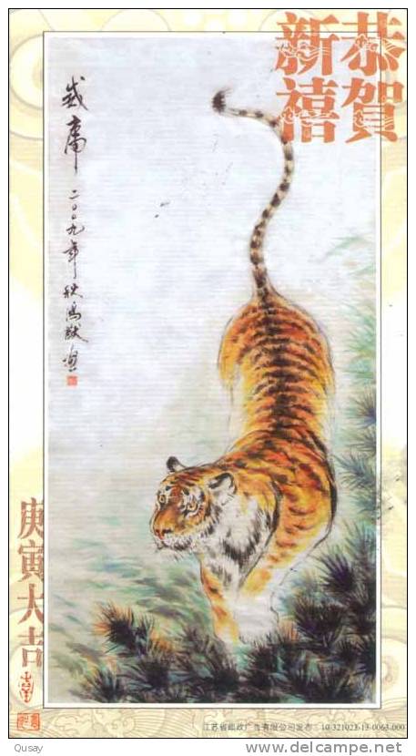 Endangered Species Tiger  ,     Prepaid Card  , Postal Stationery - Rhinoceros