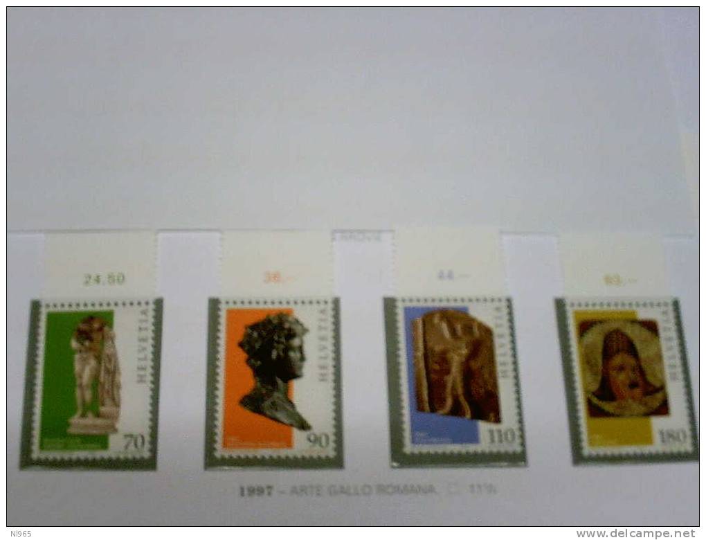 SVIZZERA ( SUISSE - SWITZERLAND ) ANNO 1997 ARTE GALLO-ROMANA  ** MNH - Unused Stamps