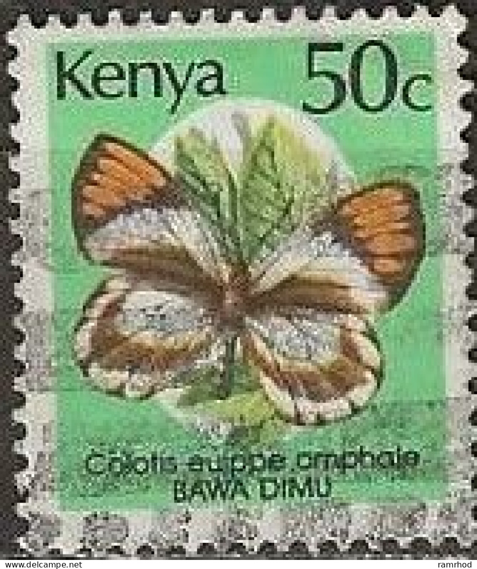 KENYA 1988 Butterflies - 50c - Colotis Evippe FU - Kenya (1963-...)