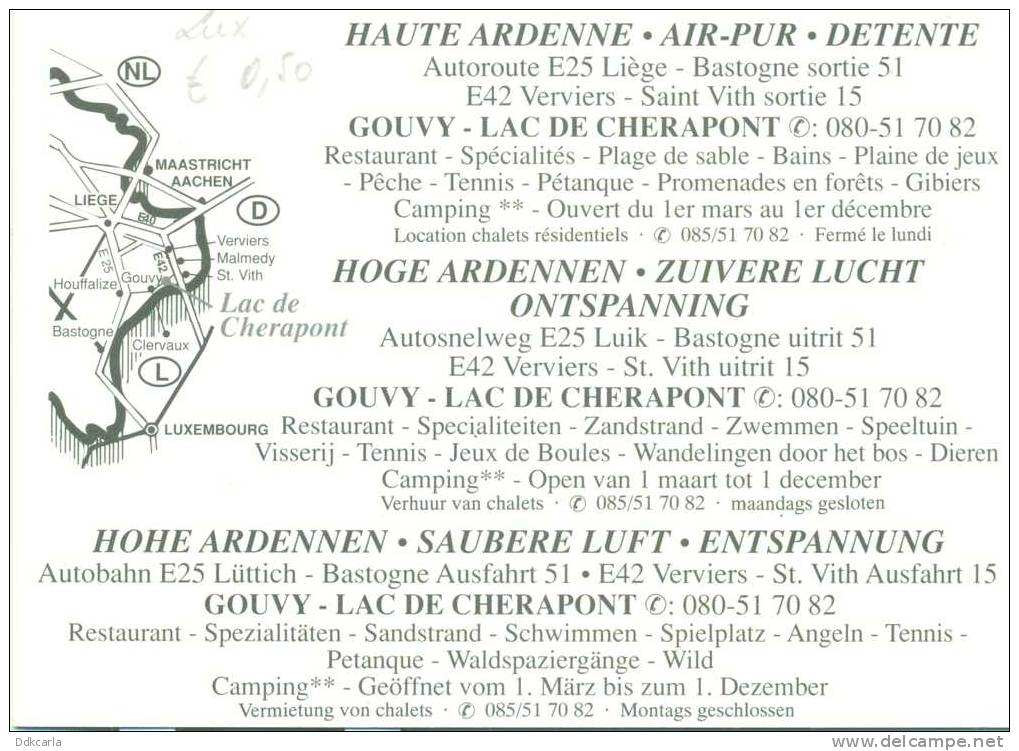 Reclame Carte - Gouvy - Lac De Cherapont - Multivues - Gouvy