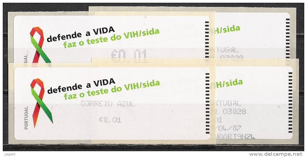 PORTUGAL ATM AFINSA 38 - TAXAS 0,01€  C.NORMAL/C.AZUL - Machine Labels [ATM]