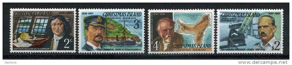 CHRISTMAS ISLAND 1977 Famous Tourists Cpl Set Of 4 Yvert Cat N° 86/89  Absolutely Perfect MNH ** - Christmas Island