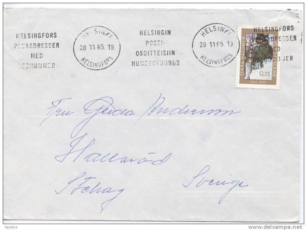 Finland Cover Sent To Sweden 28-11-1965 - Cartas & Documentos