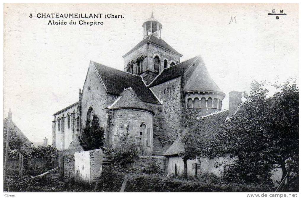 Châteaumeillant, Abside Du Chapitre, Très Bon état, écrite (dessin Du Plan De Cet édifice!!!) - Châteaumeillant