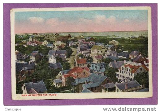 Birds-eye View Of Nantucket, Mass. 1910-20s - Nantucket