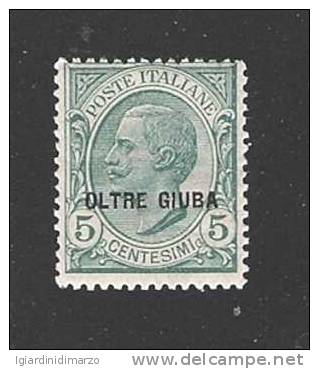 Colonie Italiane - OLTRE GIUBA - 1925: Valore Da 5 C. Nuovo Stl Soprastampato Come Da Scansione - In Ottime Condizioni. - Oltre Giuba