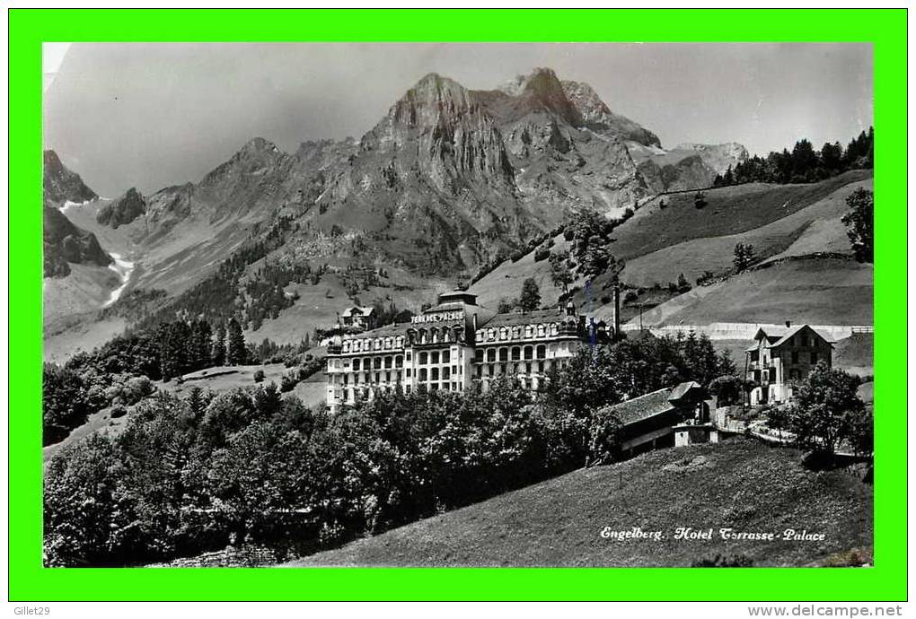 ENGELBERG, SUISSE - HOTEL TERRASSE-PALACE - CARD TRAVEL - GOETZ - - Engelberg