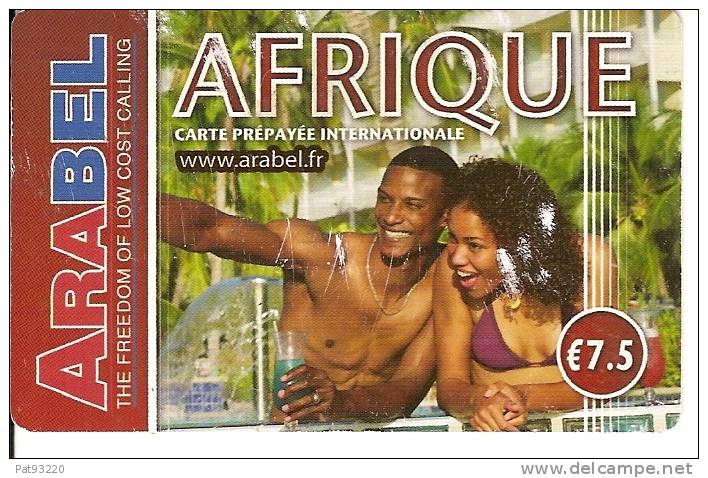 Télécartes / ARABEL AFRIQUE Prépayée Internationale De 7.5 € / Occasion / Souple / Bon état - Sonstige - Afrika