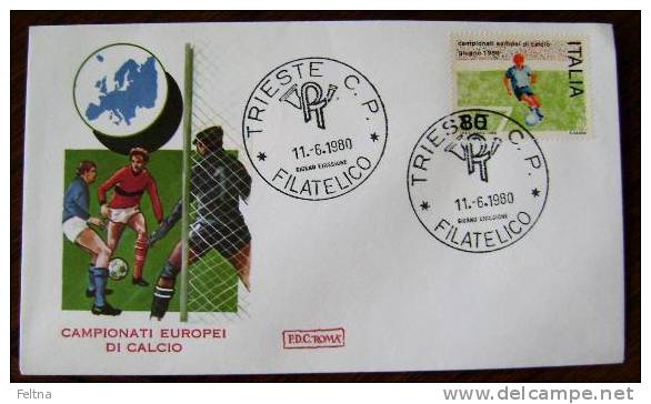 1980 ITALY FDC UEFA EUROPEAN SOCCER CHAMPIONSHIP FOOTBALL FUSSBALL ITALIA - UEFA European Championship