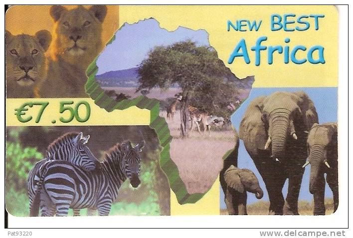 Télécartes / NEW BEST AFRICA - ANIMAUX De 7.5 € / Occasion / Gondolée !! Souple /dos Coloré - Autres - Afrique