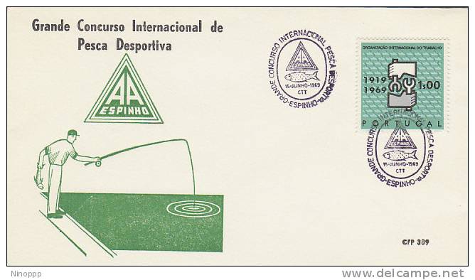 Portugal-1969 International Fishing Competition Souvenir Cover - Fishes
