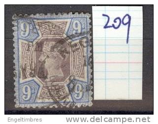 SG 209  6d Purple & Blue Cat £40 - Used Stamps