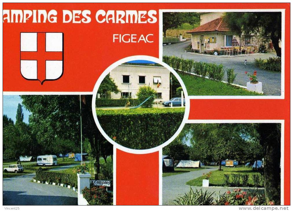 Figeac Lot Le Camping Des Carmes 1970 Etat Impeccable - Figeac