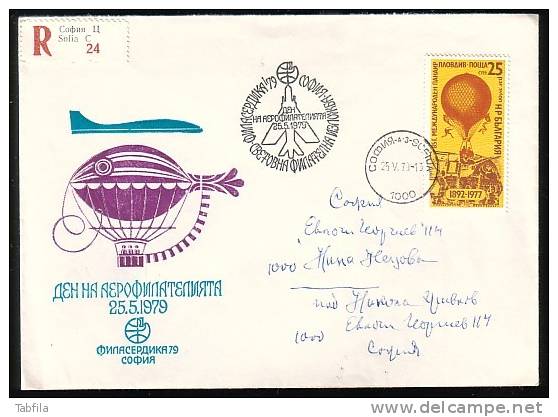 BULGARIA / BULGARIE - 1979 - Exposition Philatelique Du Mond - Jour De Aerophilatelie - Spec Covert - Spec Cache Voyage - Stage-Coaches