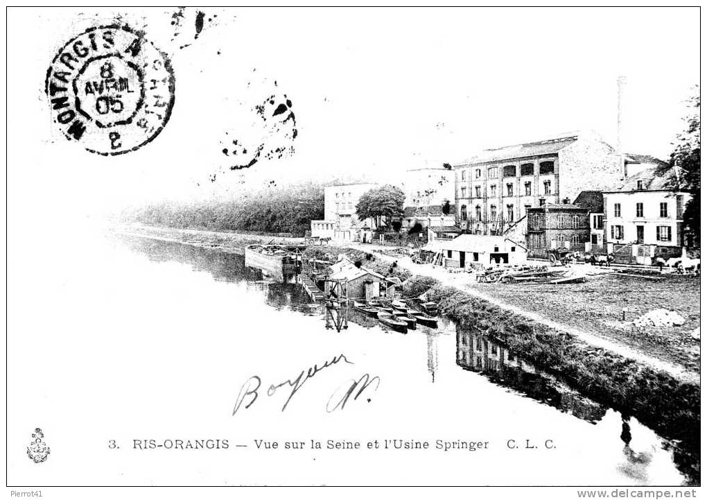 Vue Sur La Seine Et L´Usine Springer - Ris Orangis