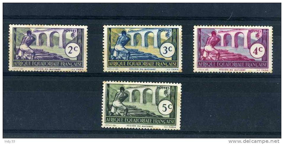 - FRANCE COLONIES . SUITE DE TIMBRES DE L´A.E.F. DE 1937/38 . - Nuevos