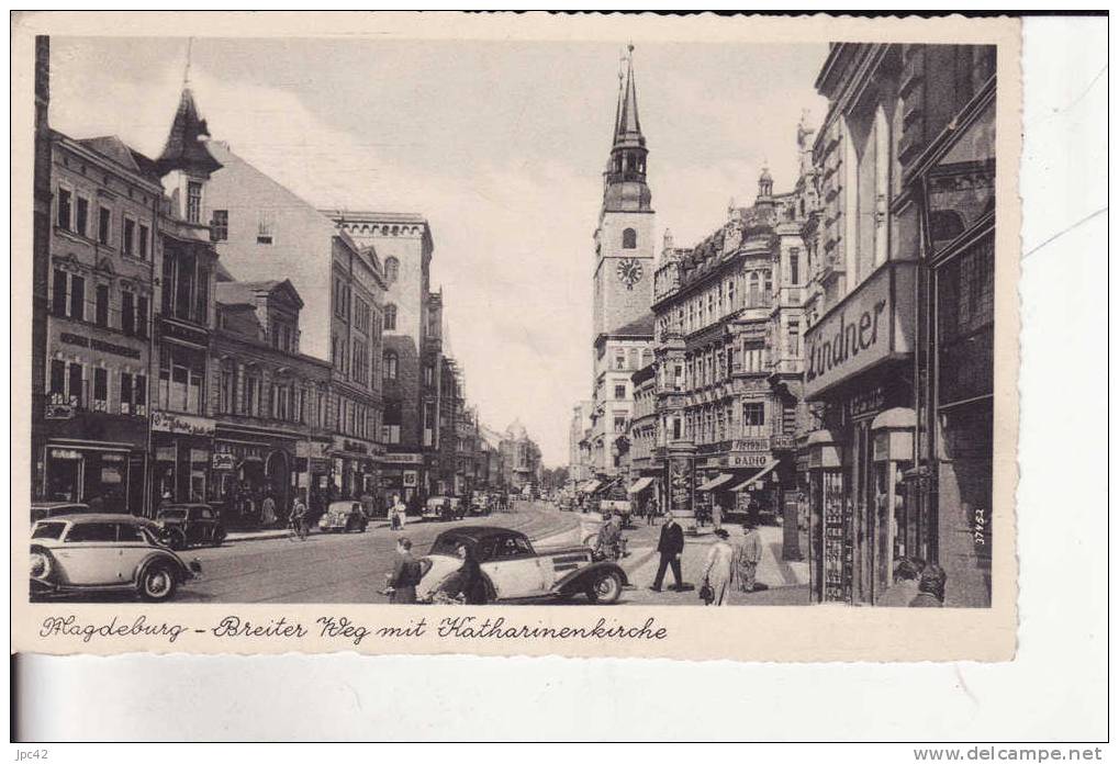 MAGDEBURG  Breitzer Weg Mit Katharinenkirche - Magdeburg