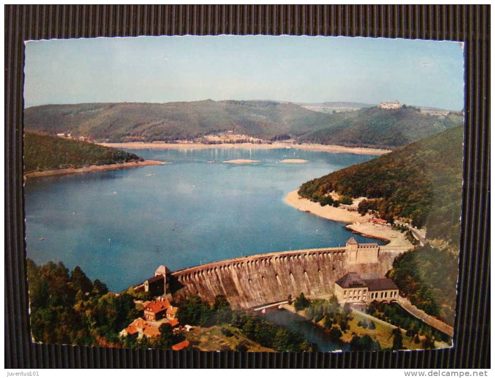 CPSM ALLEMAGNE-der Edersee Mit Sperrmauer Und SchloB-état Moyen - Edersee (Waldeck)