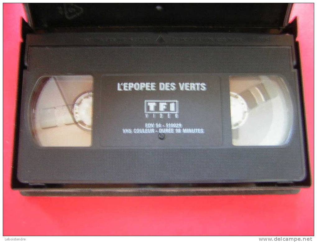 L'EPOPEE DES VERTS -A S S E -CASSETTE VIDEO VHS -COULEUR  98 MINUTES ENV- TF1  VIDEO - Sports