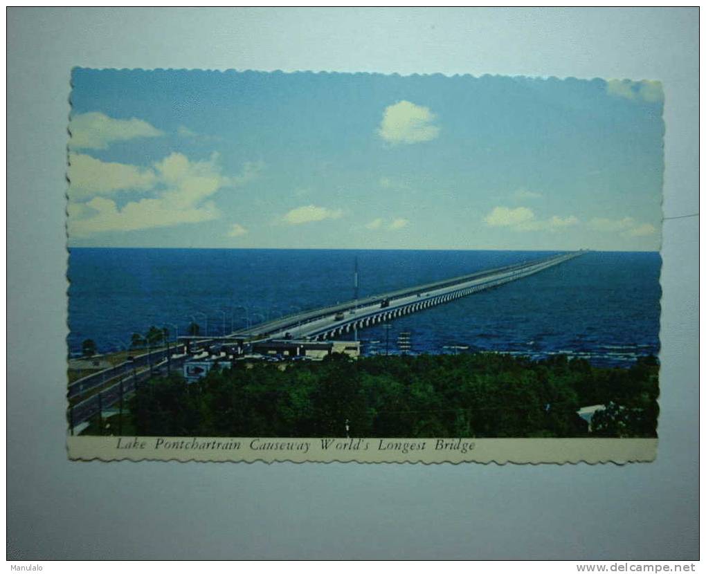 New Orleans - Lake Pontchartrain Causeway World's Longest Bridge - New Orleans