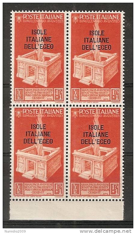 1938 EGEO AUGUSTO QUARTINA 1,75 £ MNH ** - VR6488 - Egeo