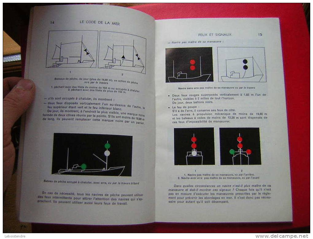 CODE DE LA MER A L'USAGE DU PLAISANCIERS 1975-J.QUEGUINIER -FEUX ET SIGNAUX BALISAGE REGLES DE BARRE ET DE ROUTE CONDUIT - Schiffe