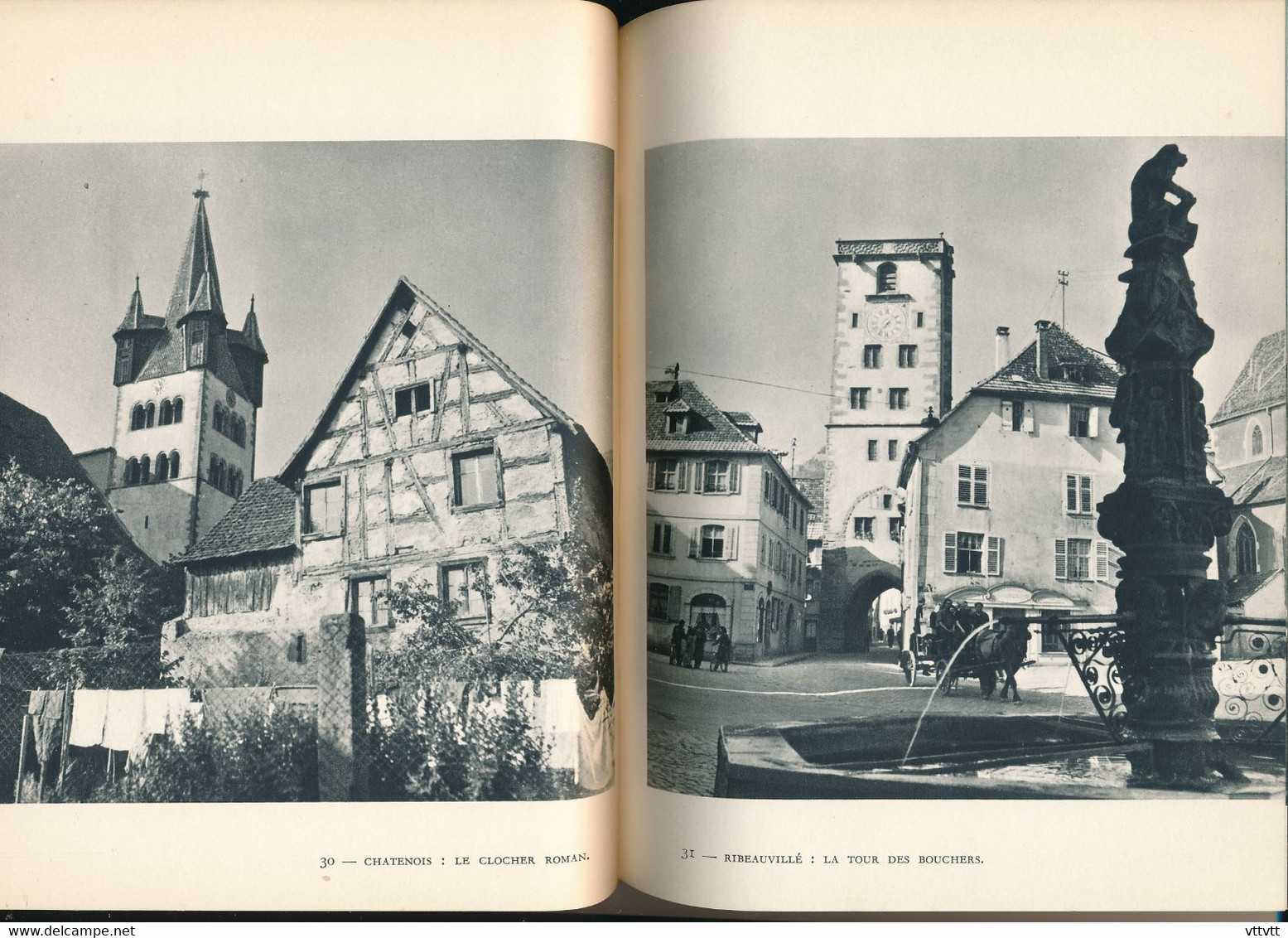 "ALSACE" de Philippe Dollinger (Hachette, 1955), Album des Guides Bleus, Photos N/B et Couleurs, 126 pages, Jaquette...