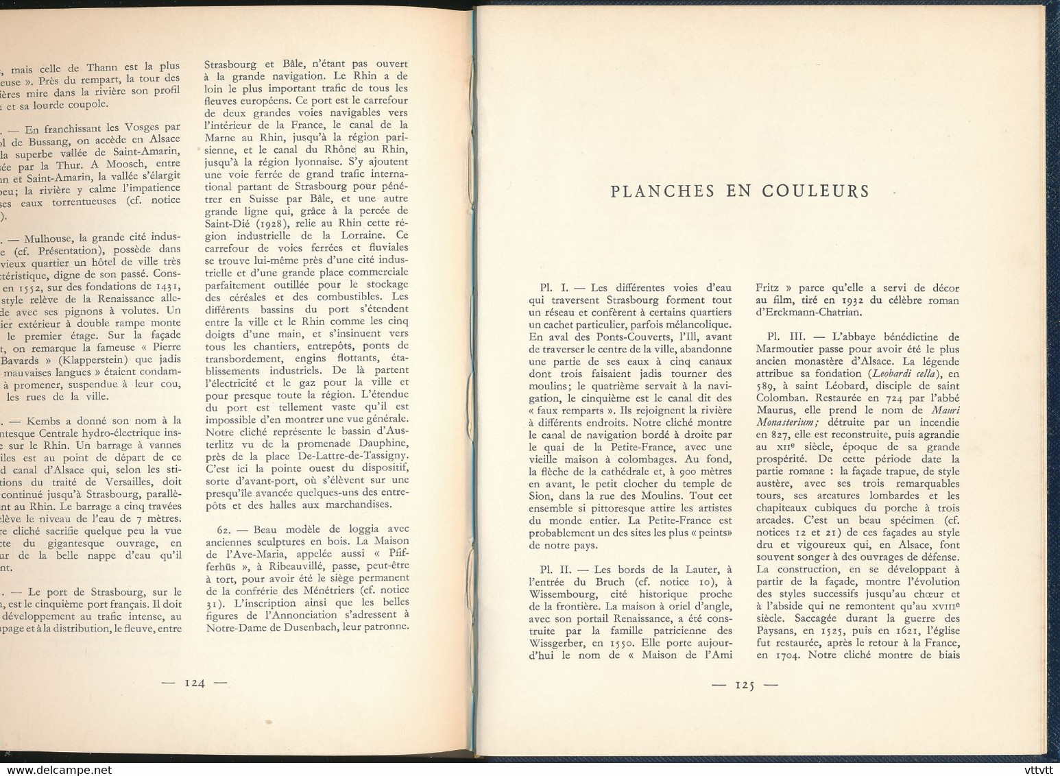 "ALSACE" de Philippe Dollinger (Hachette, 1955), Album des Guides Bleus, Photos N/B et Couleurs, 126 pages, Jaquette...