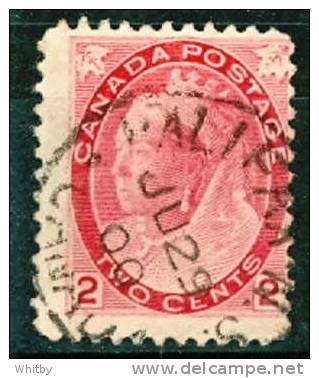 1898  2 Cent Queen Victoria, Numeral Issue #77 Halifax Cancel - Oblitérés