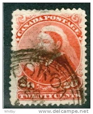 1893 20 Cent Queen Victoria Issue #46 Toronto Cancel - Oblitérés