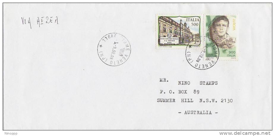 Italy-1998 Europa 900l+Liceo Visconti On Cover Sent To Australia - 1991-00: Used