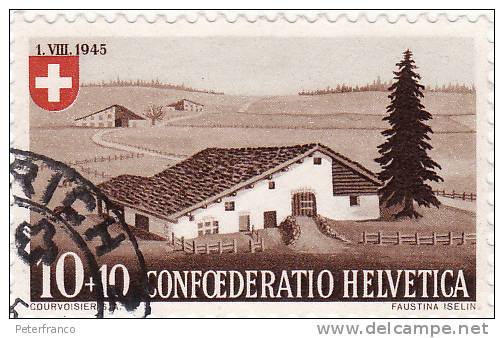 1945 Svizzera - Casa Nel Jura - Oblitérés