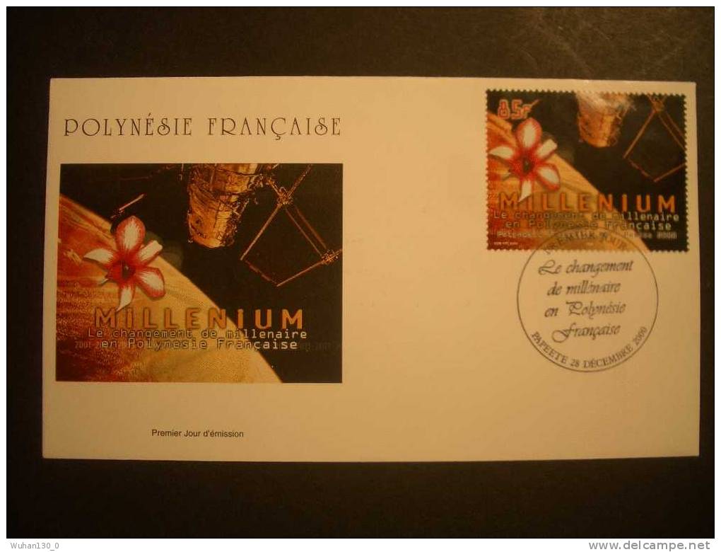 POLYNESIE  Frse  De  2000   "  Changement De Millénaire   "      F.D.C  Du  28  Décembre  2000 - FDC