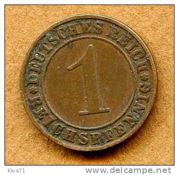 1 Reichspfennig  "ALLEMAGNE" 1935 A - 1 Reichspfennig