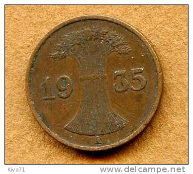 1 Reichspfennig  "ALLEMAGNE" 1935 A - 1 Reichspfennig