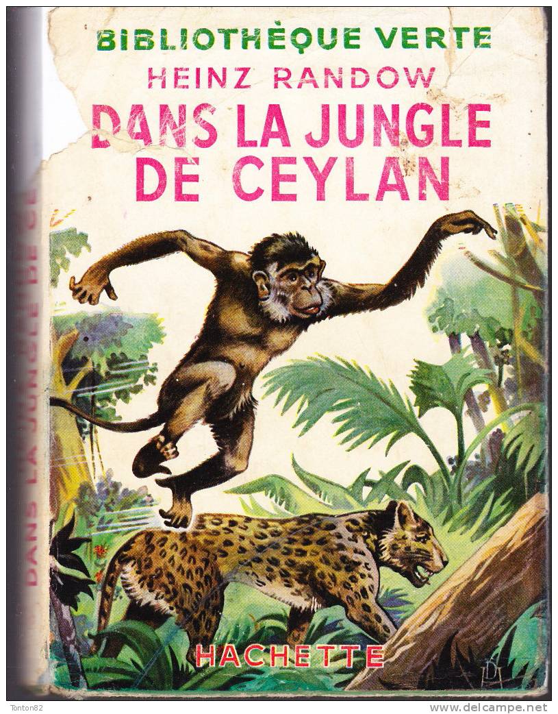 Heinz Randow - Dans La Jungle De Ceylan - Bibliothèque Verte - ( 1953 ) . - Bibliotheque Verte