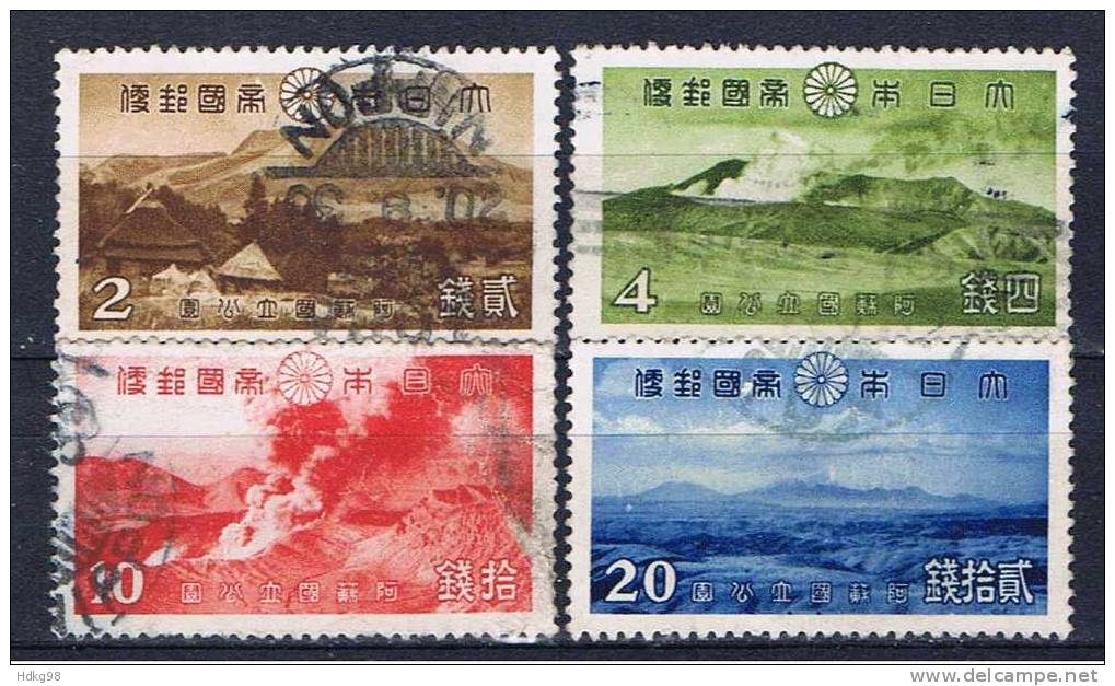 J Japan 1939 Mi 280-83 Nationalpark - Used Stamps